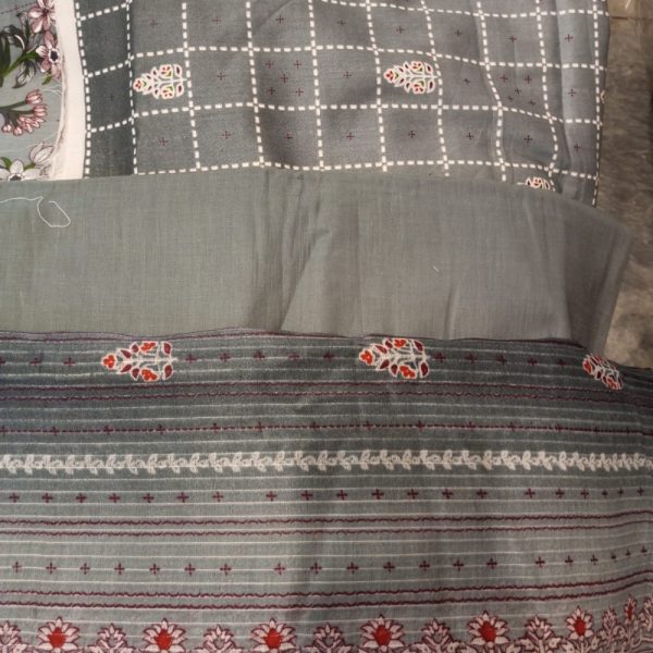 Pearl Grey Lawn 3 Pc-Suit