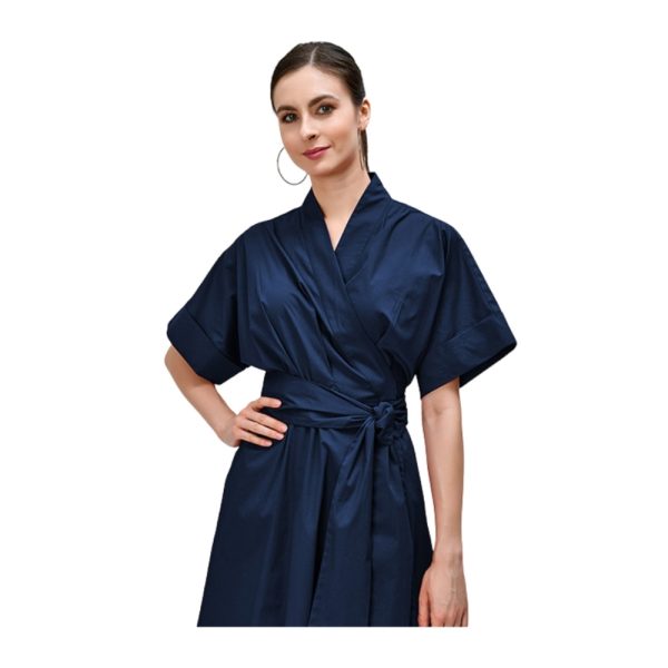 Elegant Black Wrap Dress-H.M