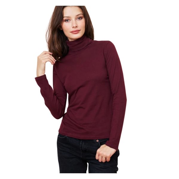 Classic Maroon High-Neck Top-H.M