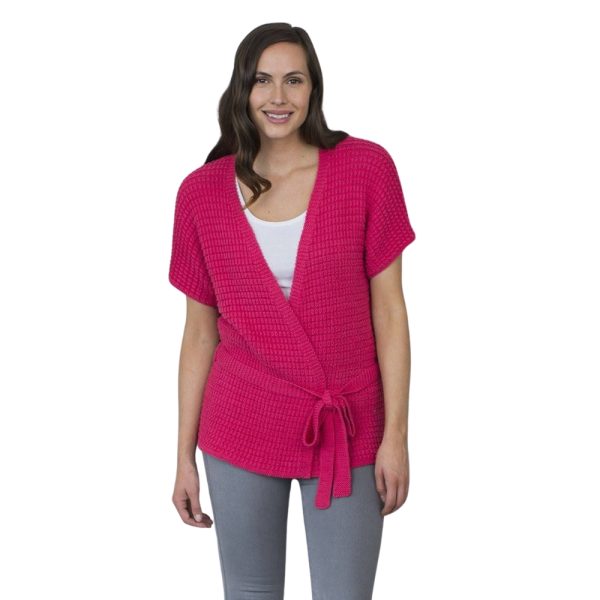 Open-Front Short-Sleeve Knit Cardigan in Classic White-H.M